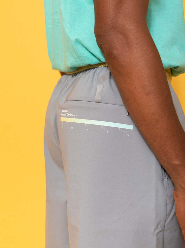 Pantalones cortos de apertura — Gris Amarillo